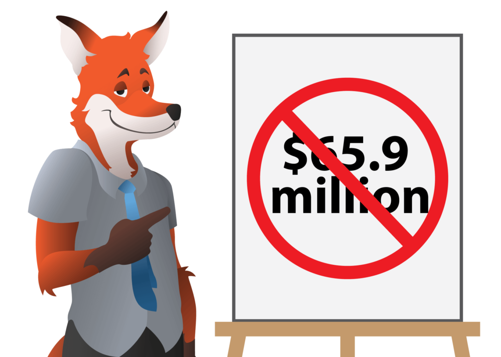 no to 65.9 million dollars in spending - SlyFox Web Design and Marketing